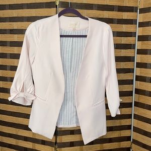 Light pink blazer with bows